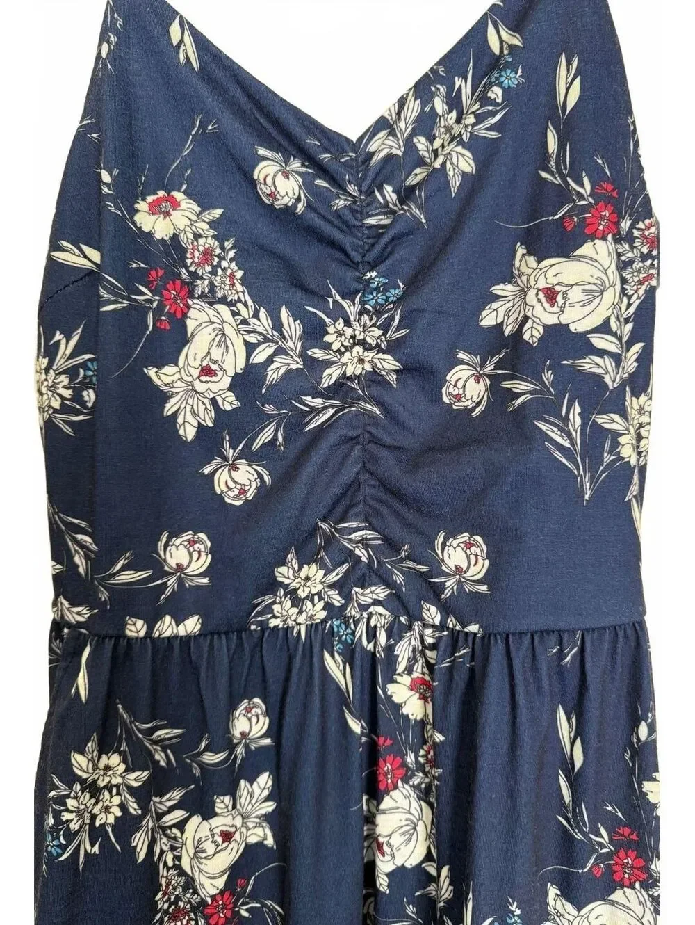 Yathon NEW Dress Size Medium Blue Sleeveless Flare Cottagecore Coquette Floral